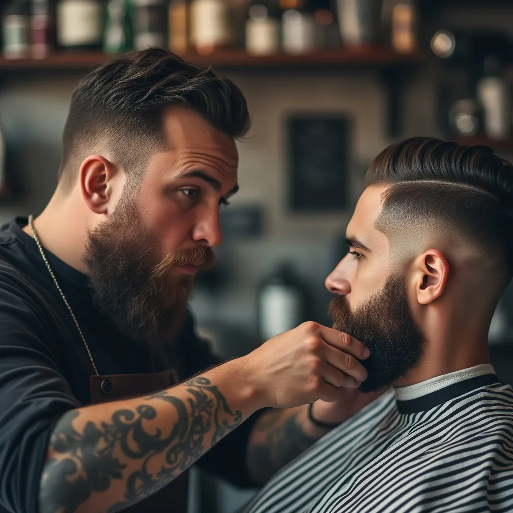 Mesa con herramientas clásicas de barbería