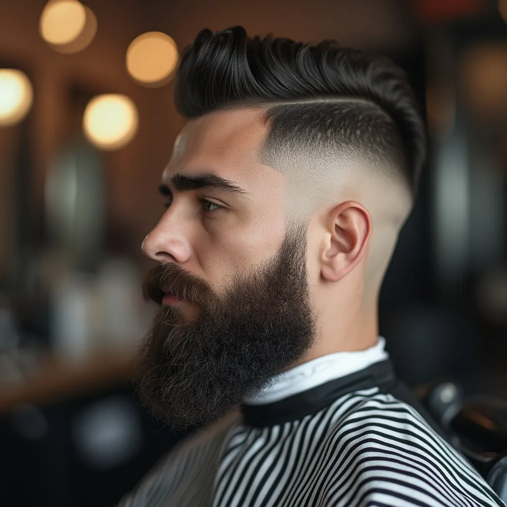 Detalle de degradado de cabello
