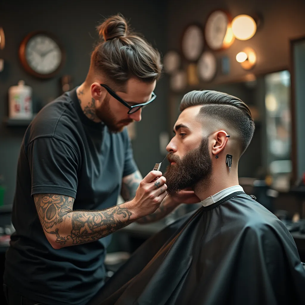 Foto del equipo de barberos